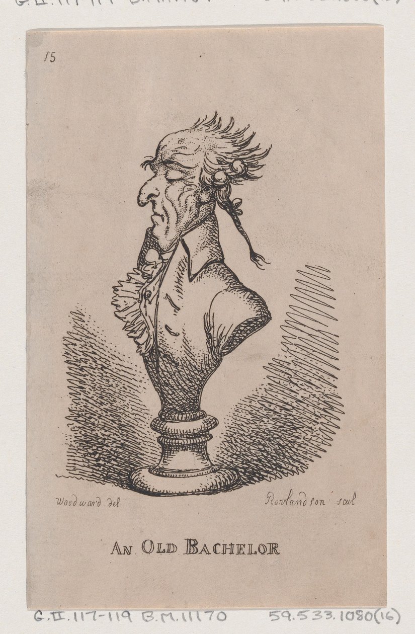 En gammel ungkar, 1808., 1808. av Thomas Rowlandson