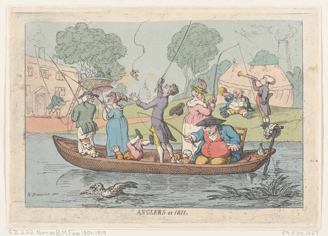 Fiskere fra 1811, 1811, 1811. av Thomas Rowlandson