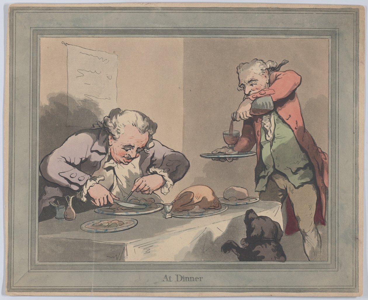 Ved middagen, 1790, 1790. av Thomas Rowlandson