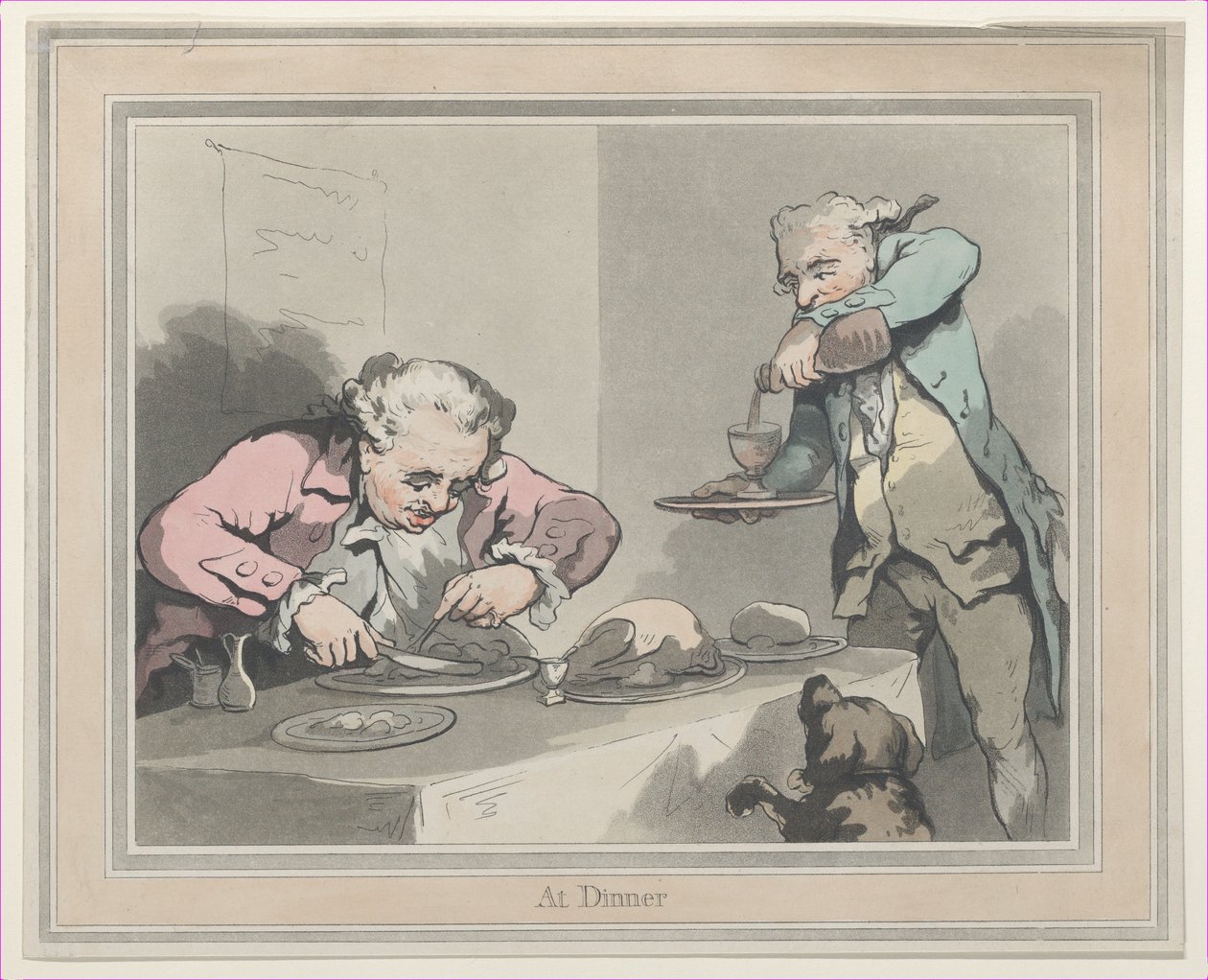 Ved middagen, 1790., 1790. av Thomas Rowlandson