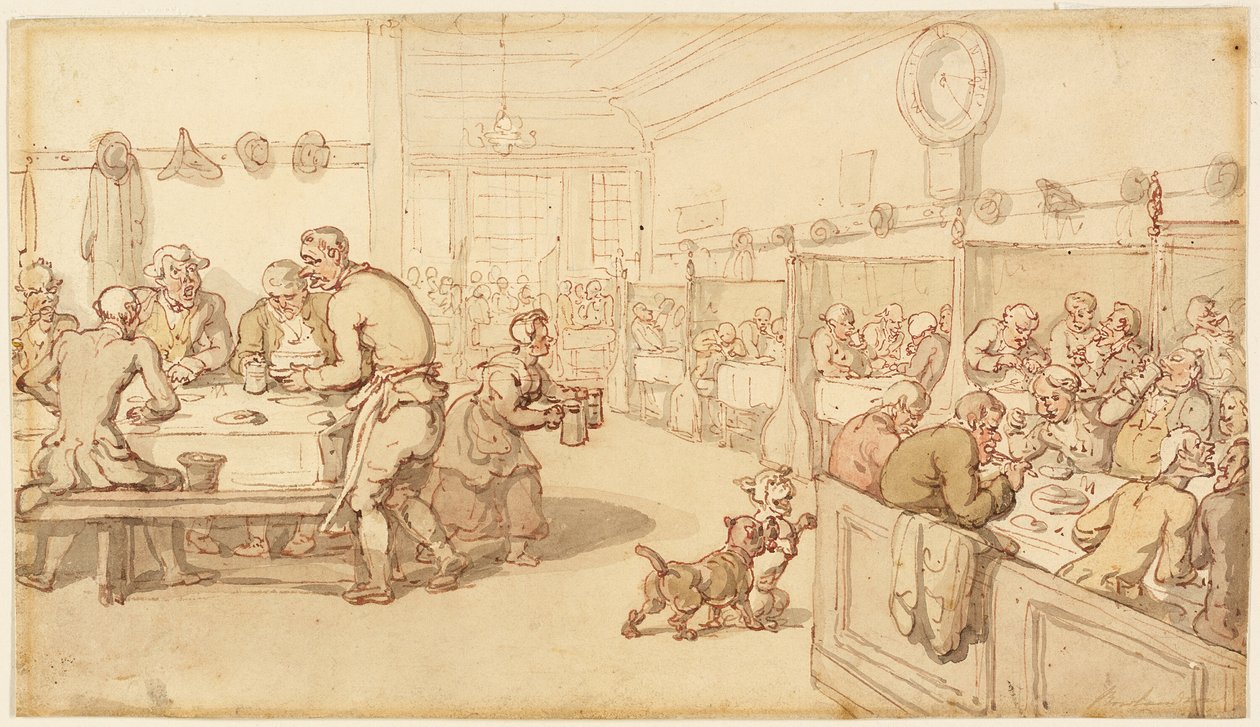 På et gammelt engelsk spisehus av Thomas Rowlandson