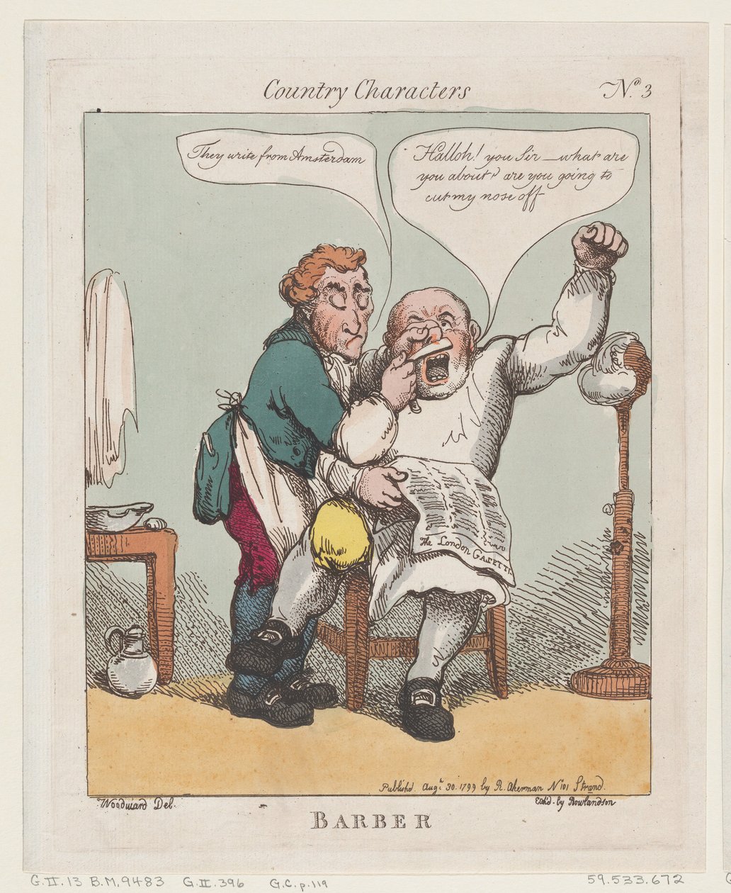 Barber, 30. august 1799., 30. august 1799. av Thomas Rowlandson