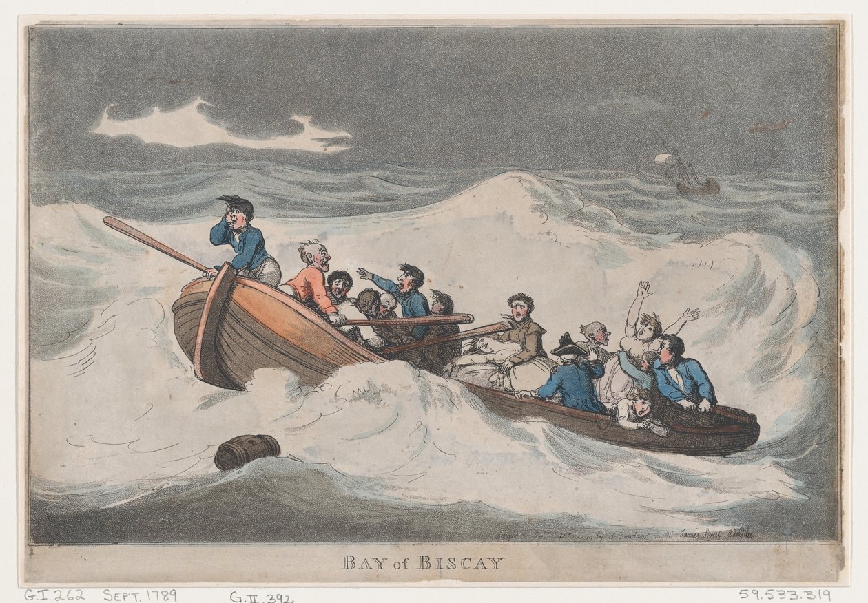 Biscayabukta, september 1789., september 1789. av Thomas Rowlandson