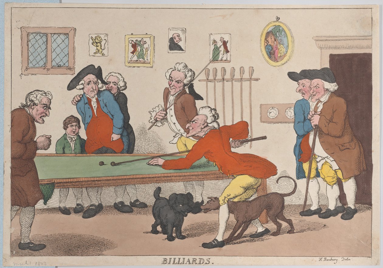 Biljard, 1. mars 1803., 1. mars 1803. av Thomas Rowlandson