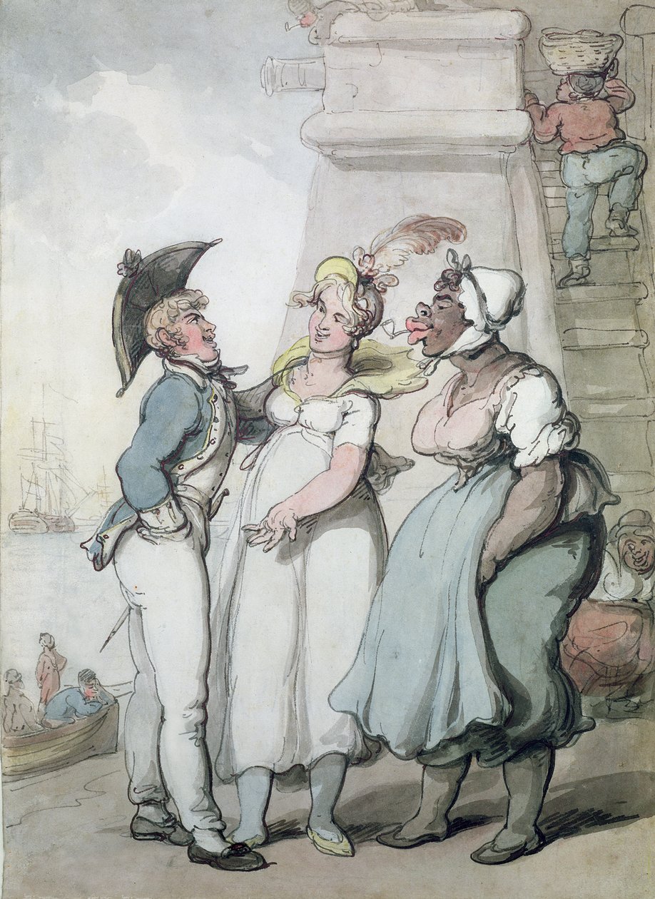 Black Magic (blekk og wc på papir) av Thomas Rowlandson