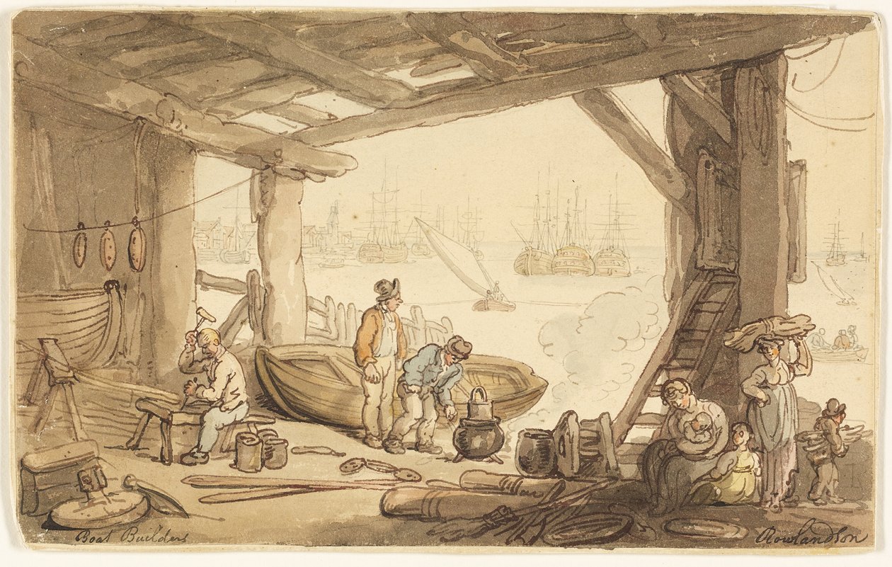Båtbyggere av Thomas Rowlandson