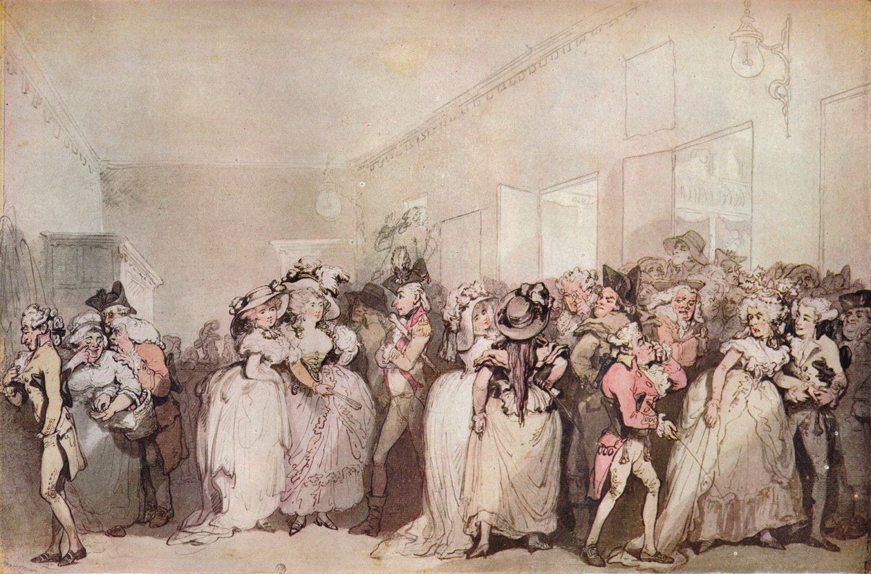 Box Lobby Loungers fra 1785, c1785 av Thomas Rowlandson