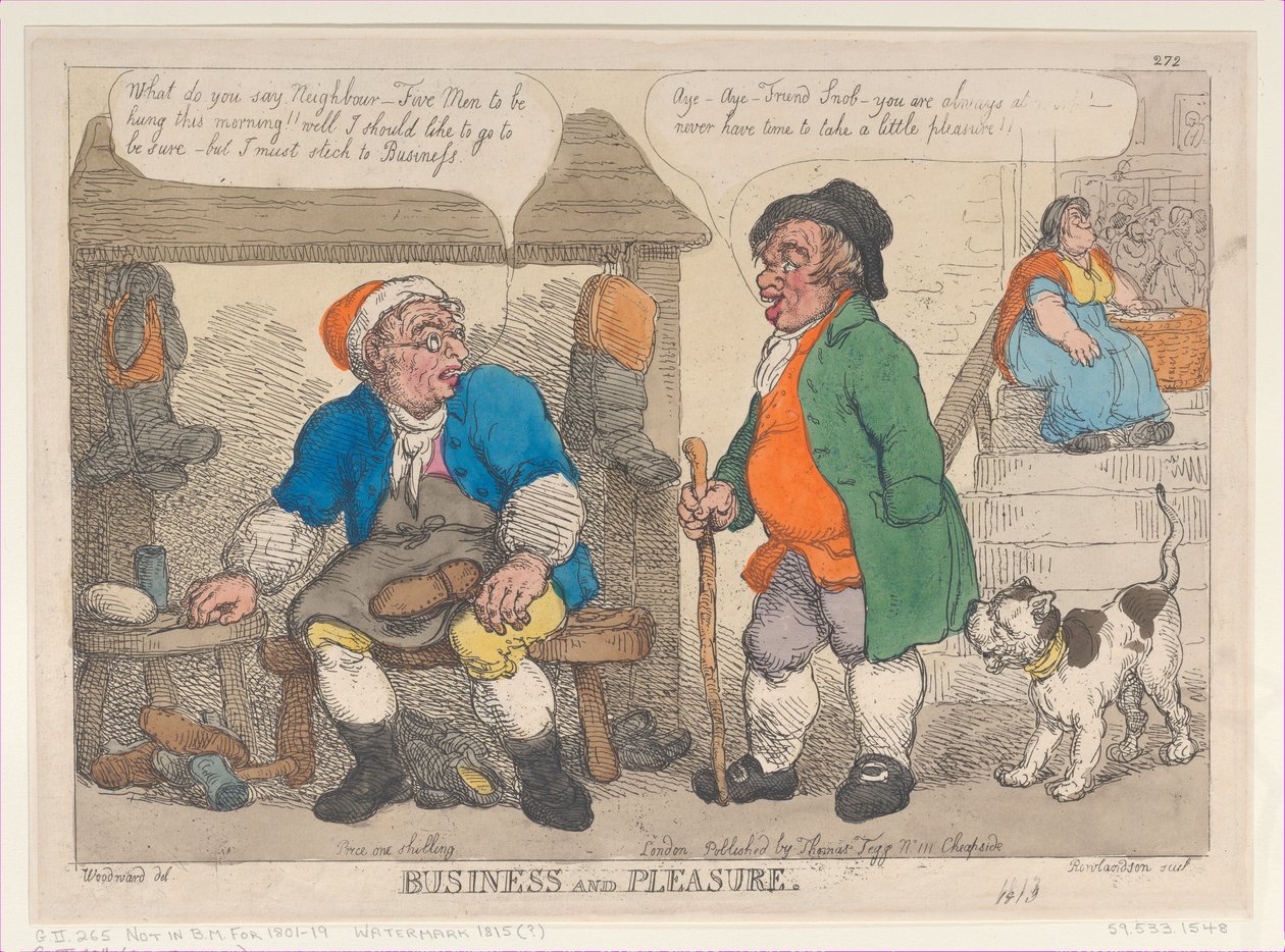 Business and Pleasure, [1813], opptrykk., [1813], opptrykk. av Thomas Rowlandson