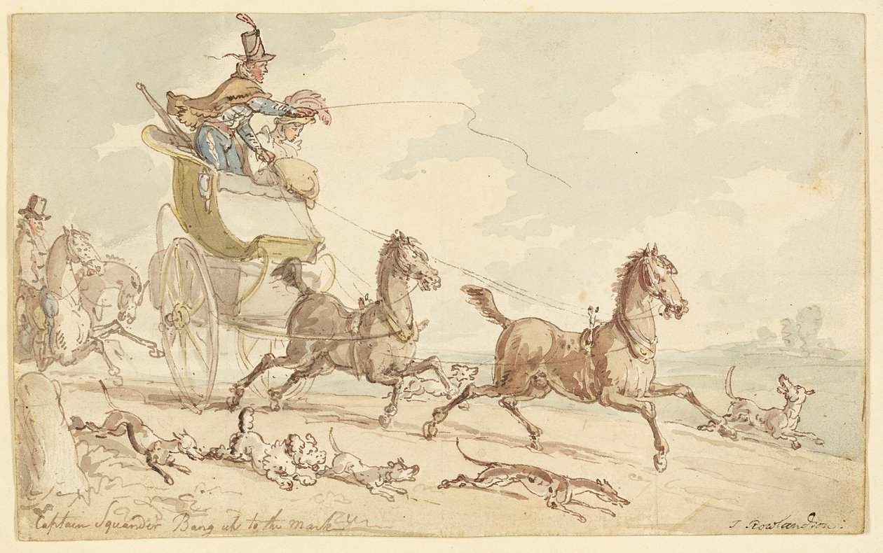 Kaptein Squander Bang Up to the Mark av Thomas Rowlandson