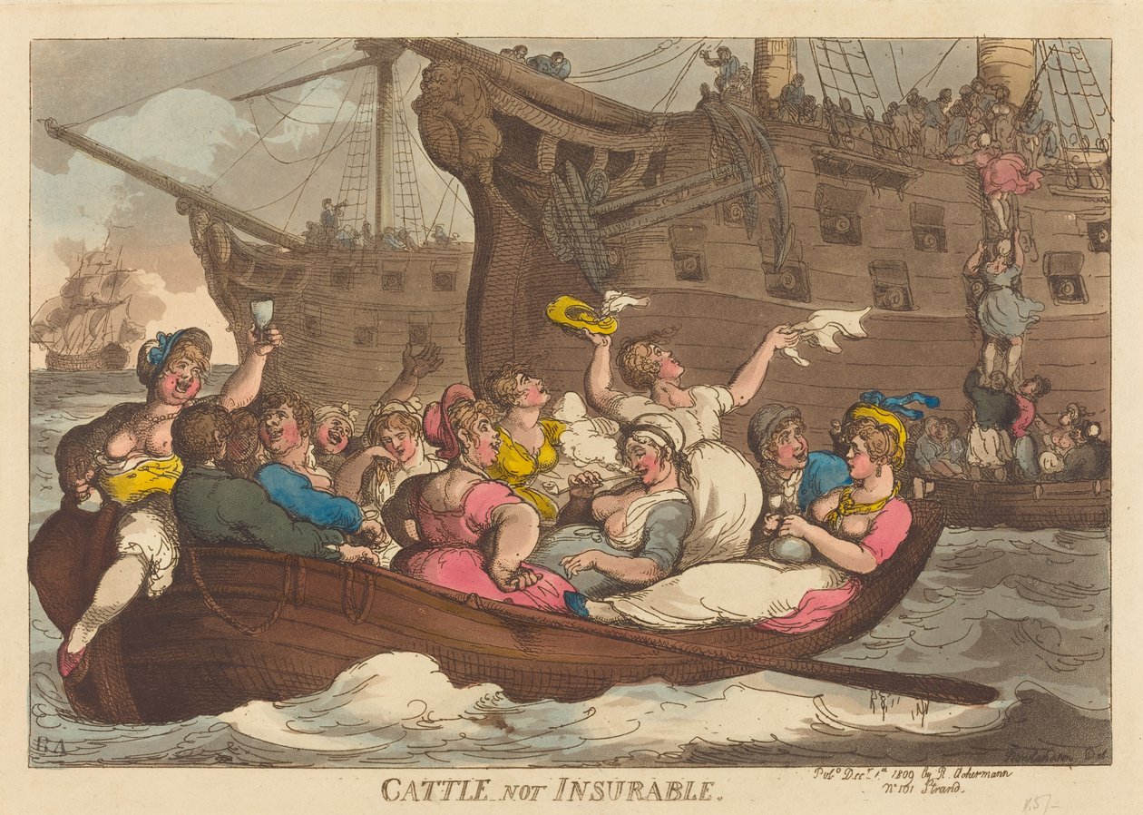 Storfe kan ikke forsikres av Thomas Rowlandson