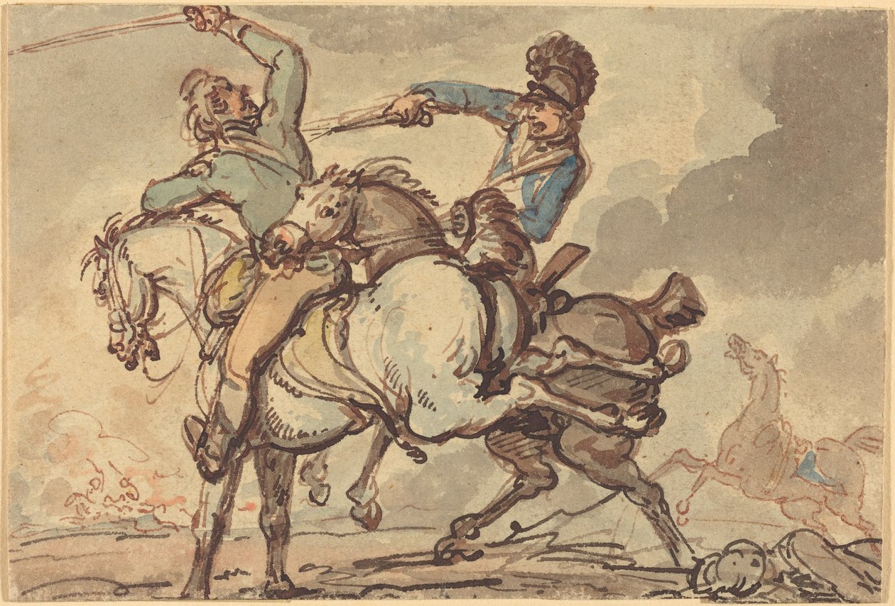 Kavaleriets trefning av Thomas Rowlandson