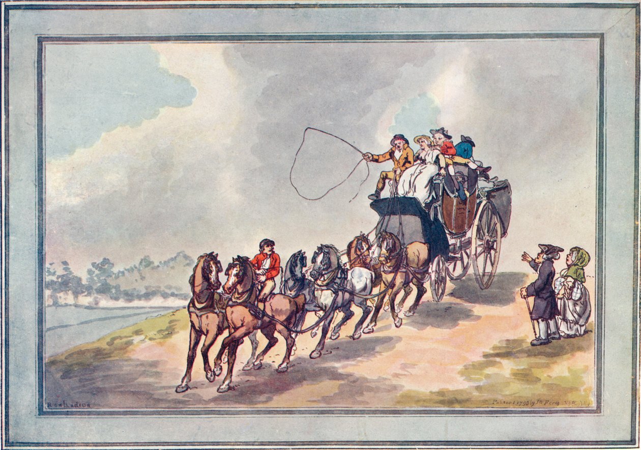Coach and Six, 1907 av Thomas Rowlandson