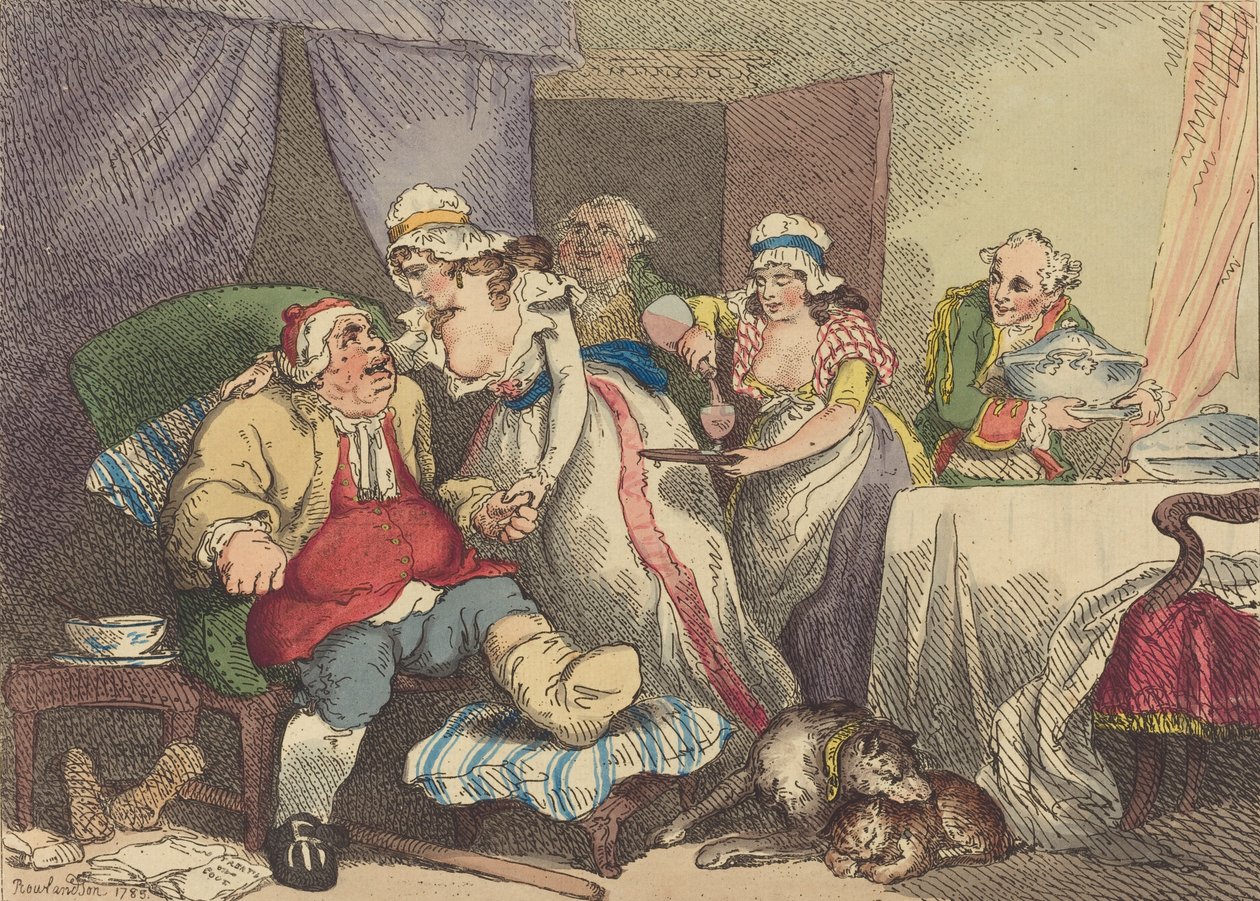 Komfort i gikten, 1785. av Thomas Rowlandson