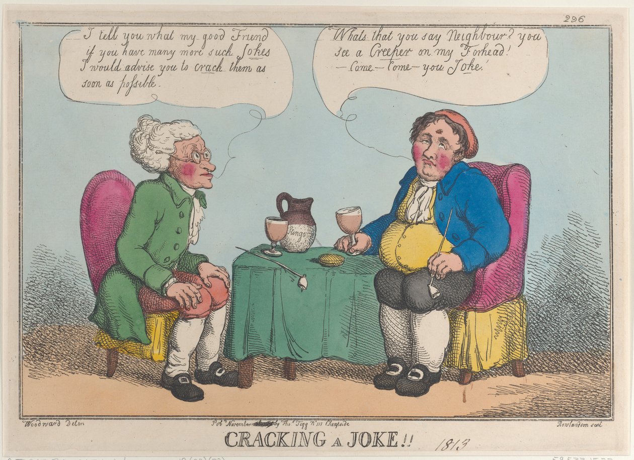 Knekker en vits!!, 1813., 1813. av Thomas Rowlandson