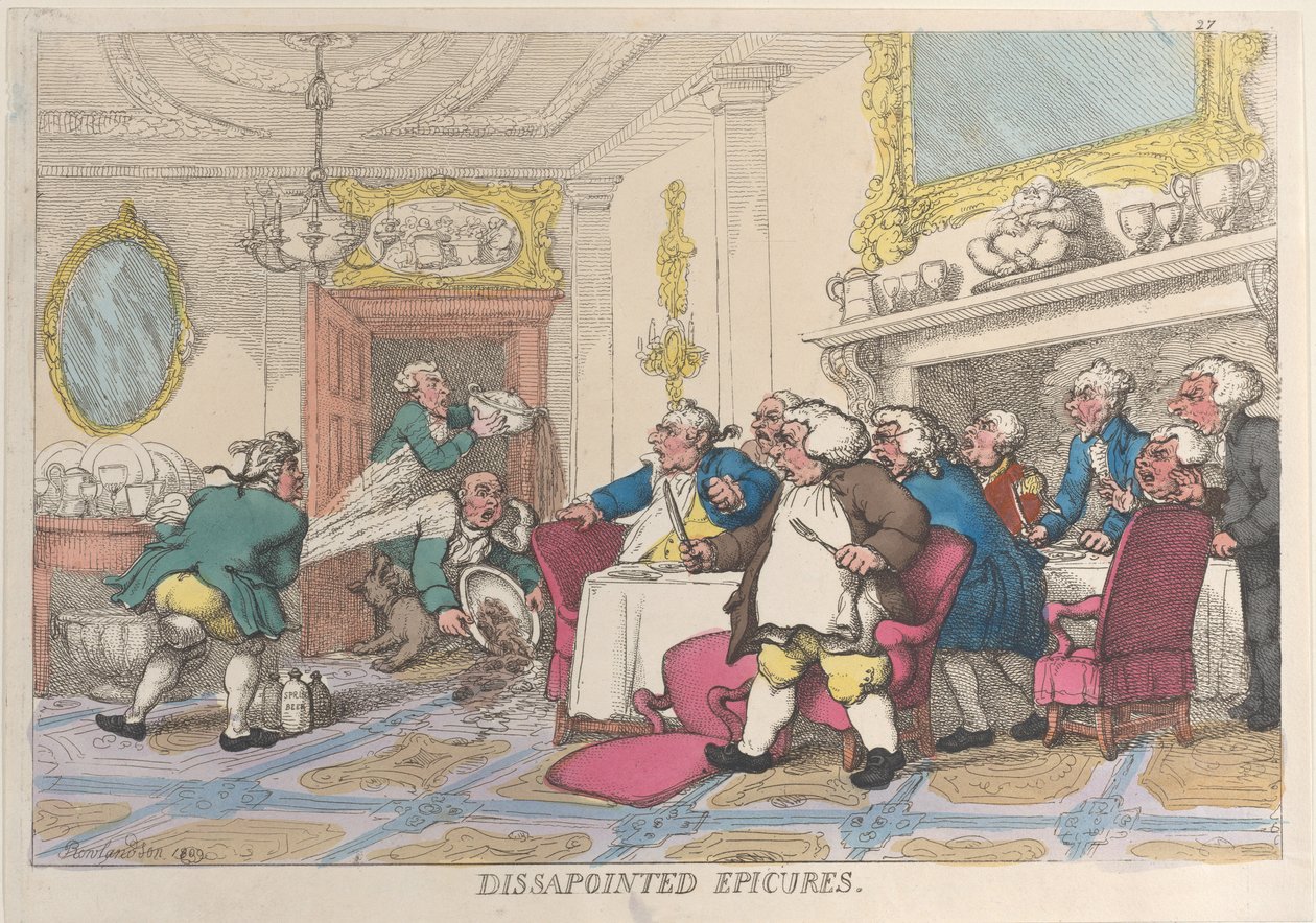 Skuffede epikurer, 1809., 1809. av Thomas Rowlandson