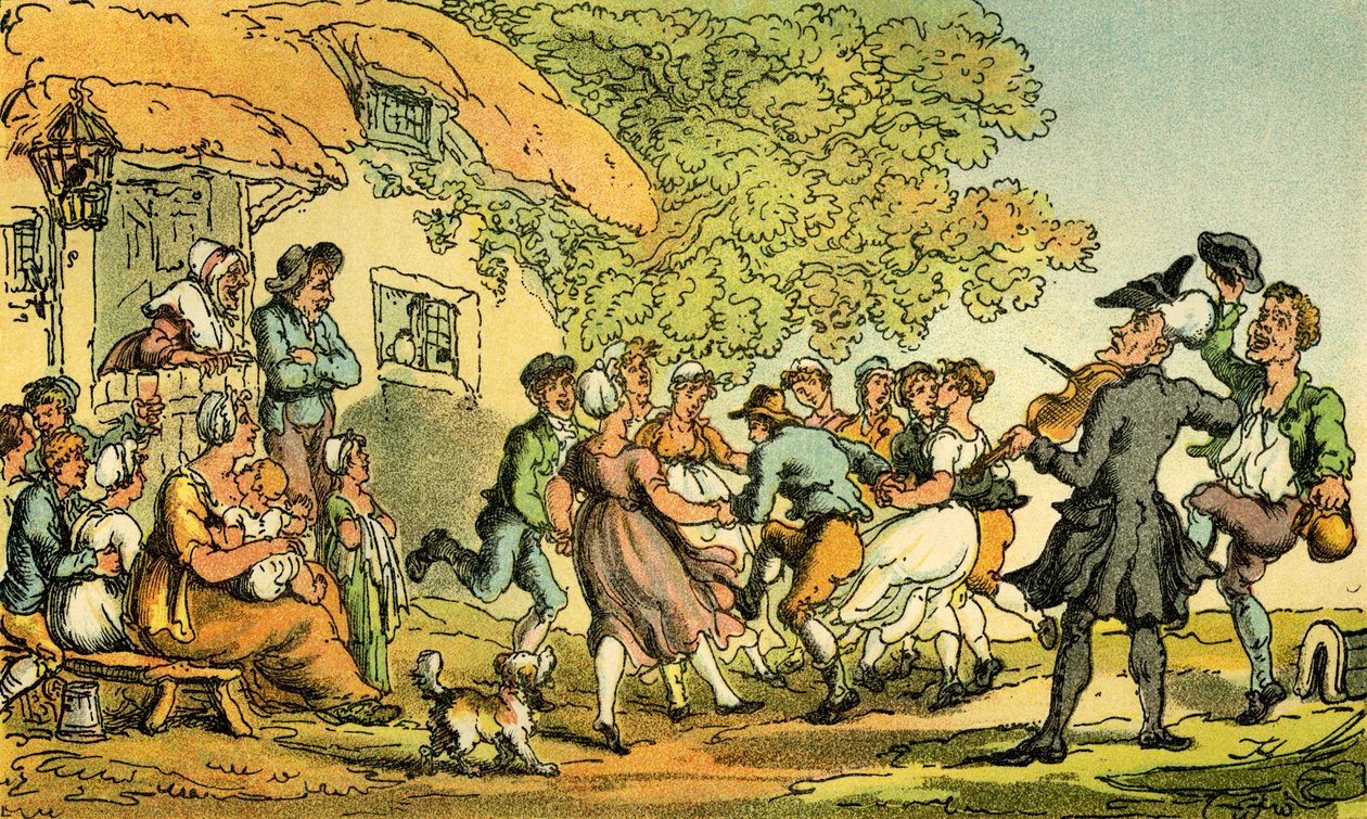 'Dr Syntax - bygdesport' av Thomas Rowlandson