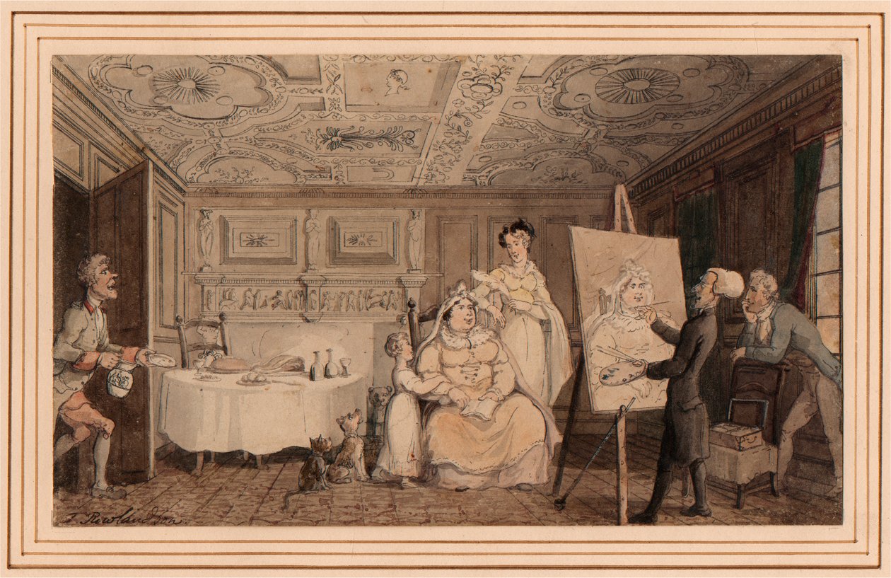 Dr. Syntax Painting a Portrait av Thomas Rowlandson