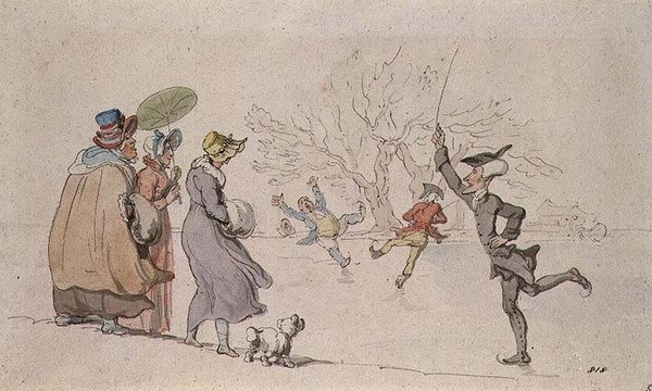 Dr. Syntax Skating av Thomas Rowlandson