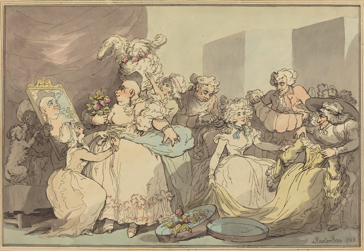 Dressing for en bursdag, 1788. av Thomas Rowlandson