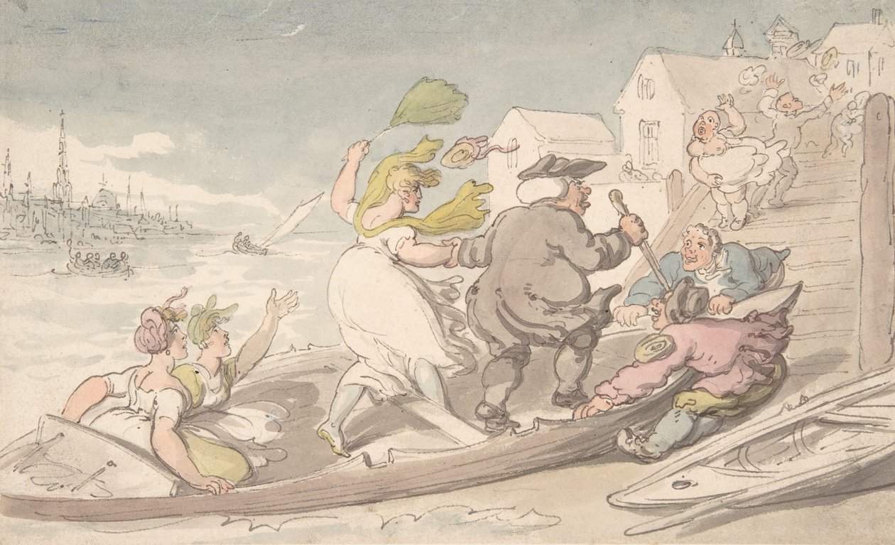 østlige vinder, ca. 1810. av Thomas Rowlandson.
