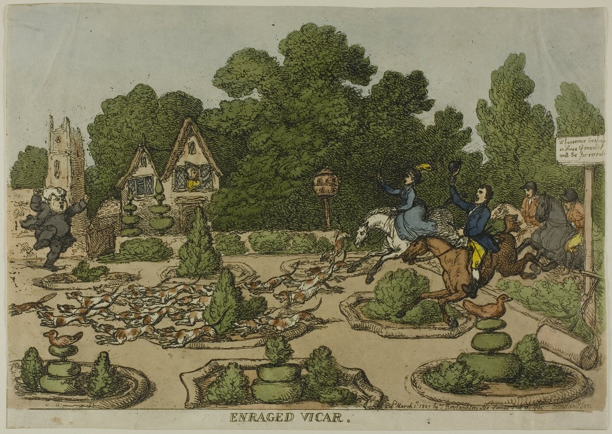 Enraged Vicar, fra Miseries of Human Life av Thomas Rowlandson