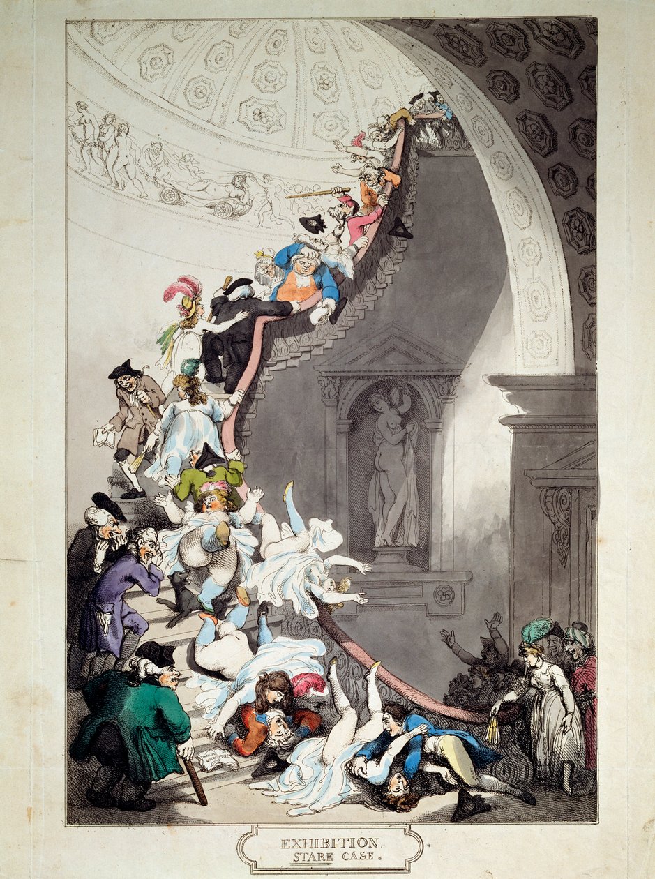 Utstilling Stare Case, 1811. av Thomas Rowlandson