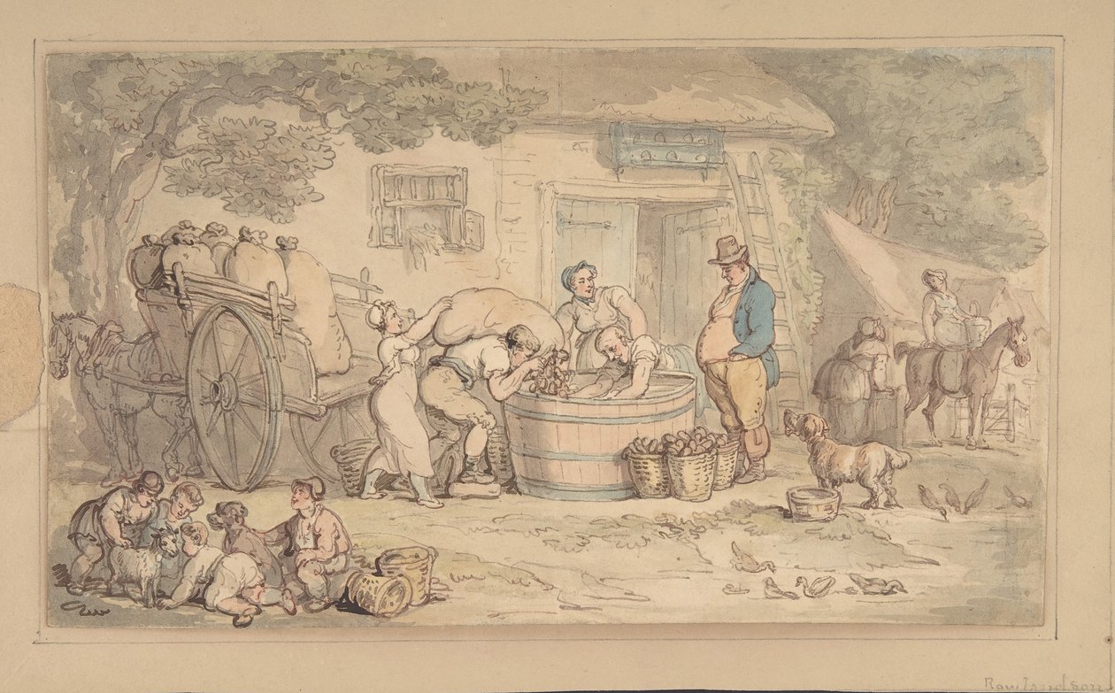Jordbruksscene, 1780-1827. av Thomas Rowlandson