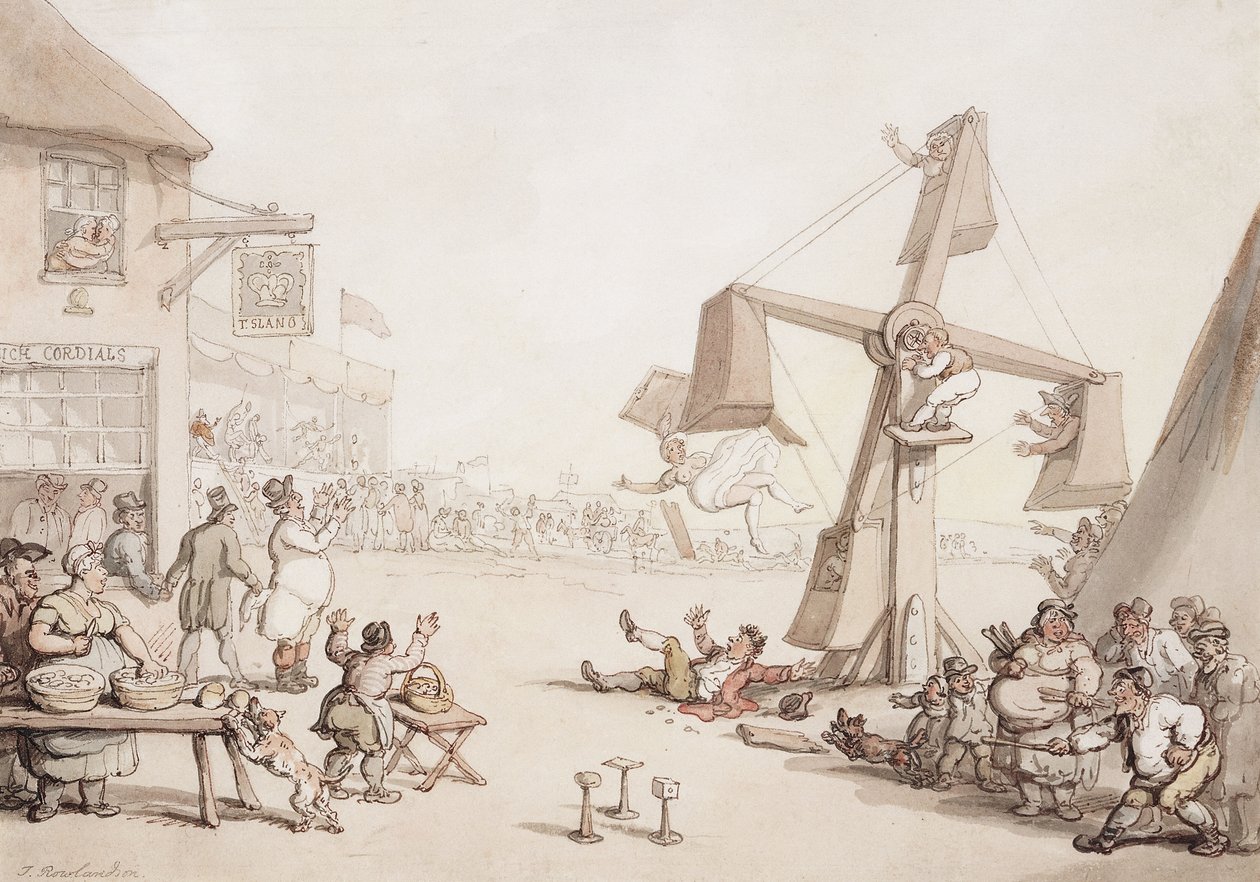 Figurer på en messe, 1803 av Thomas Rowlandson