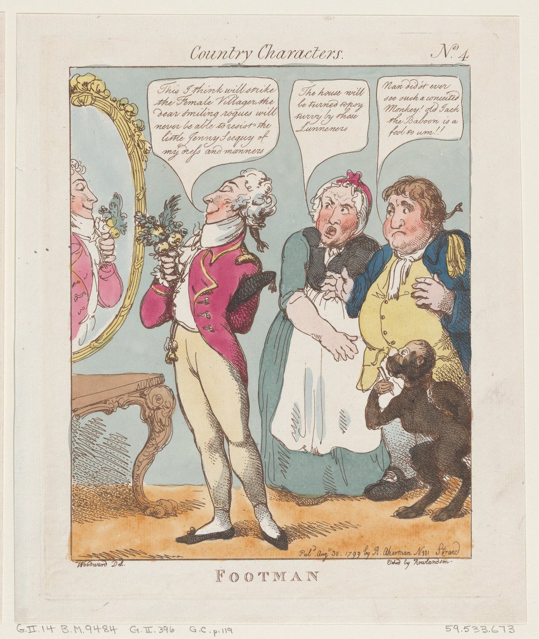 Footman, 30. august 1799., 30. august 1799. av Thomas Rowlandson