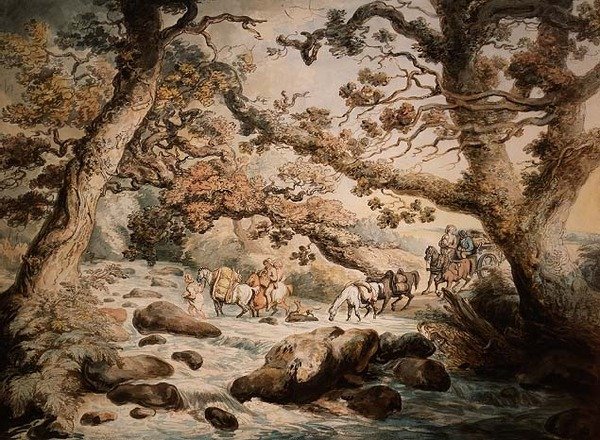 Fording the Stream av Thomas Rowlandson
