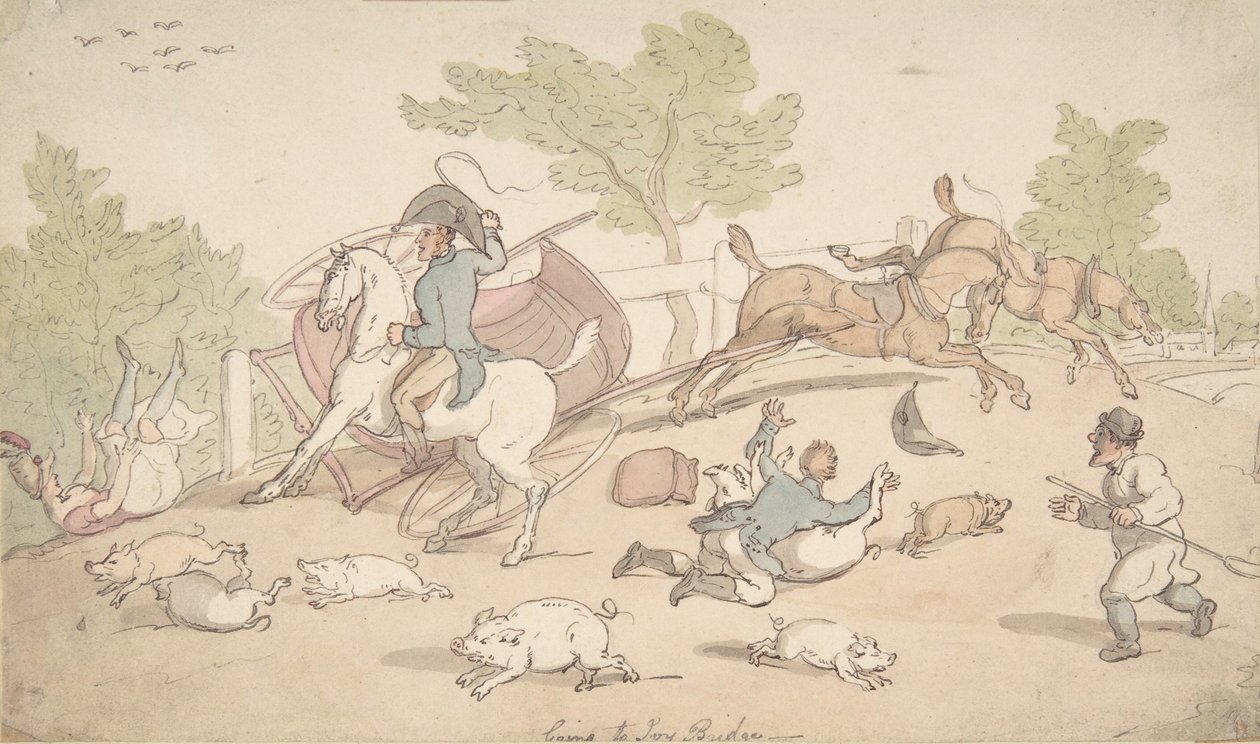 Skal til Ivy Bridge, 1780-1827. av Thomas Rowlandson
