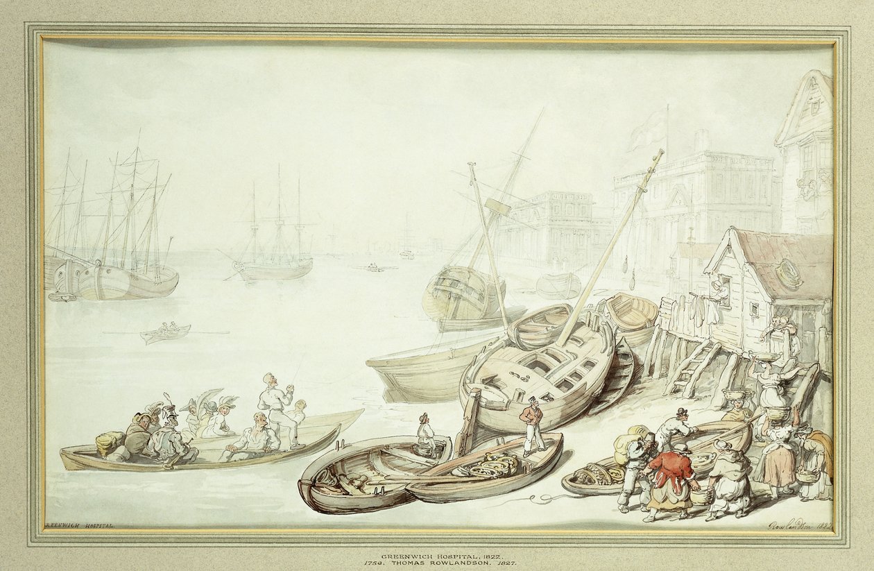 Greenwich sykehus, 1822 av Thomas Rowlandson