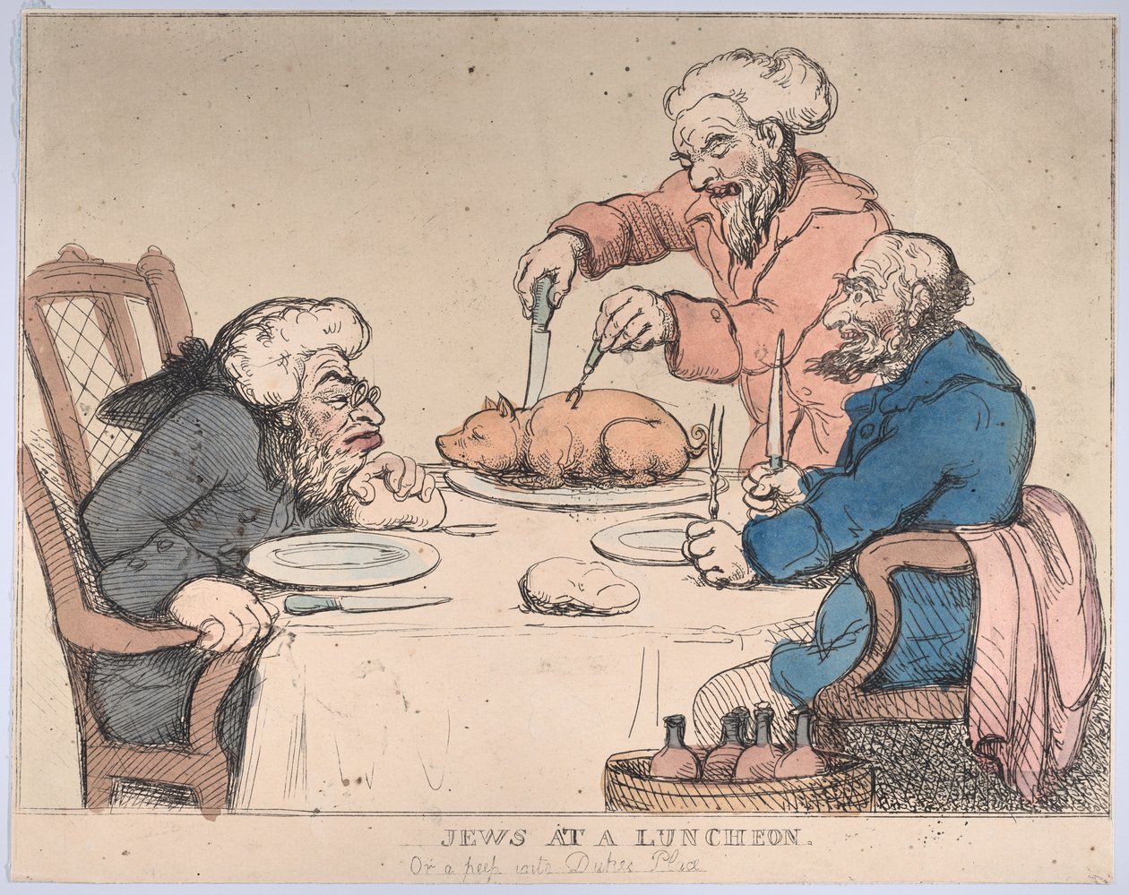 Jøder ved en lunsj, 1794., 1794. av Thomas Rowlandson