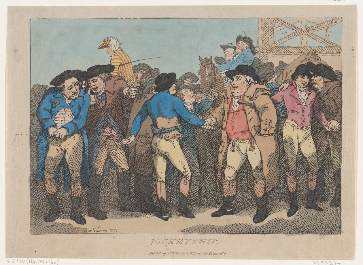 Jockeyship, 1. juli 1802., 1. juli 1802. av Thomas Rowlandson
