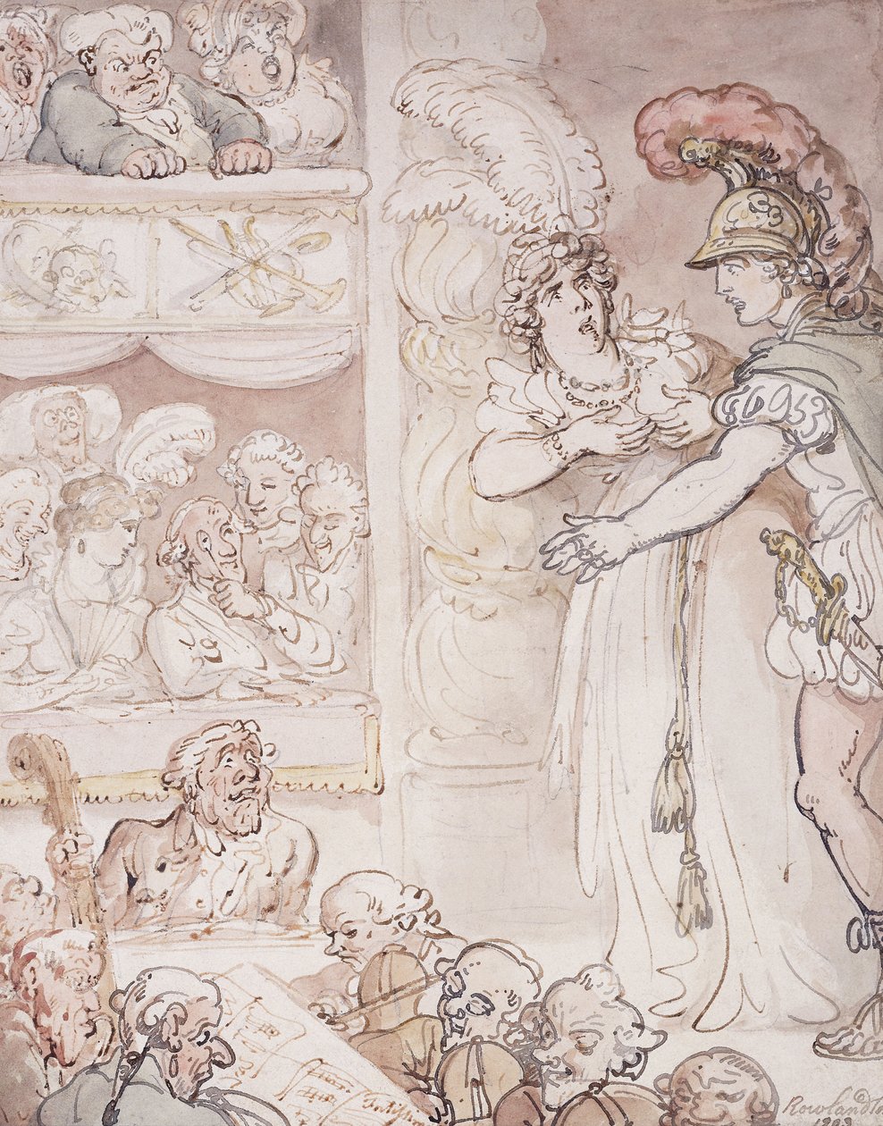 John Bull ved Operaen, 1803 av Thomas Rowlandson