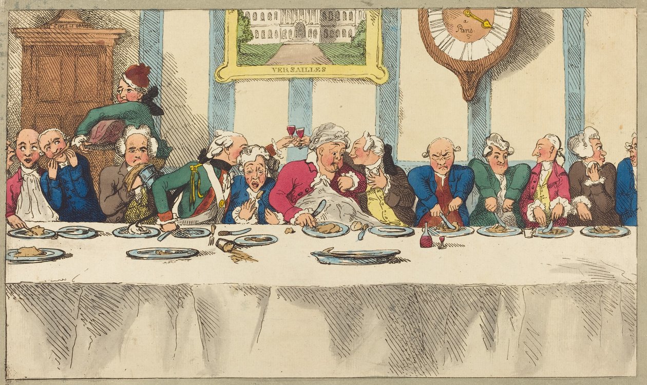 La Table d'Hote, utgitt 1792. av Thomas Rowlandson