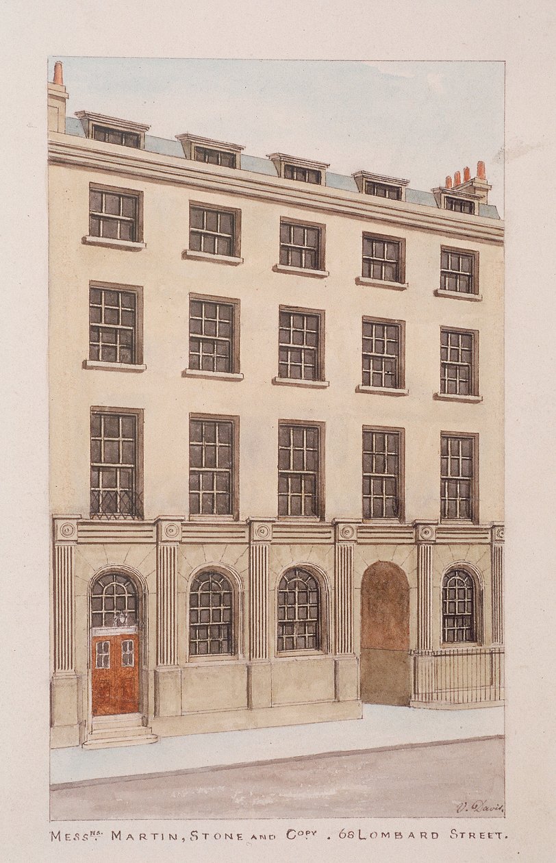 Lombard Street, London, c1850 av Thomas Rowlandson
