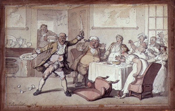 Galskap ved middagsbordet av Thomas Rowlandson