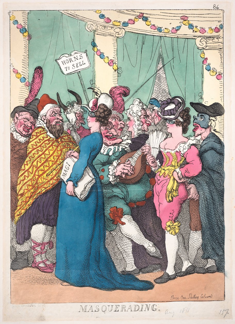 Masquerading, 30. august 1811., 30. august 1811. av Thomas Rowlandson