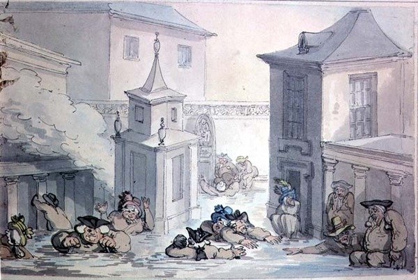 Matthew Brambles tur til badet av Thomas Rowlandson