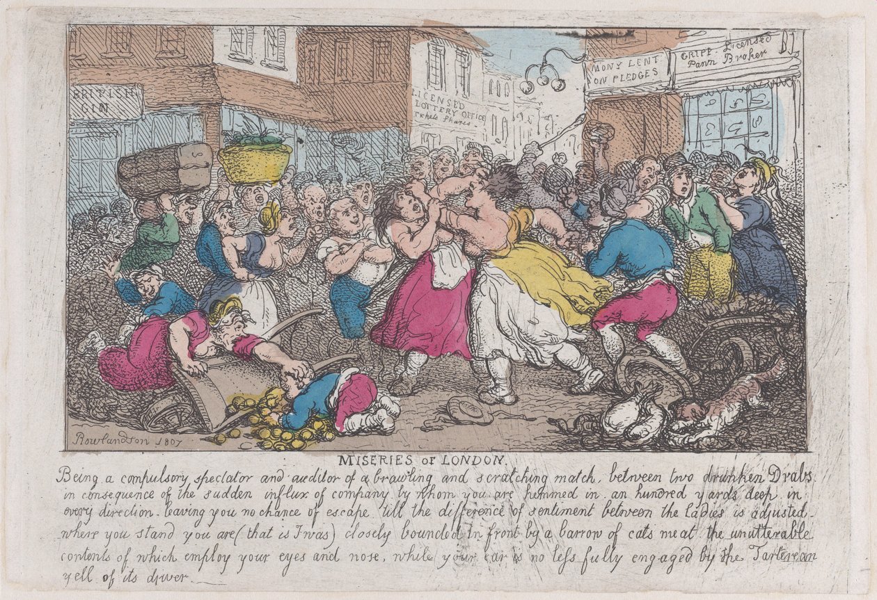 Miseries of London, 1807-08., 1807-08. av Thomas Rowlandson