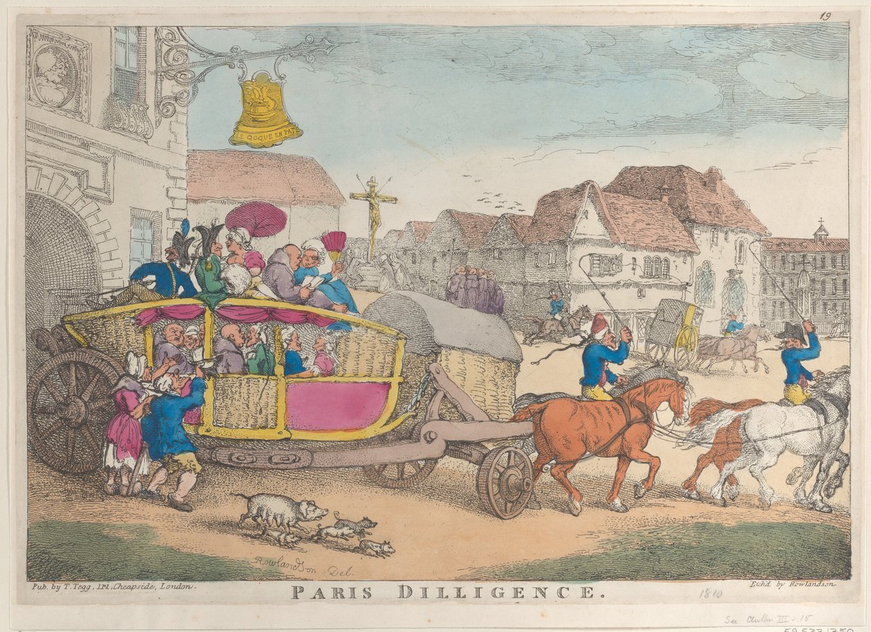 Paris Diligence, 1810., 1810. av Thomas Rowlandson
