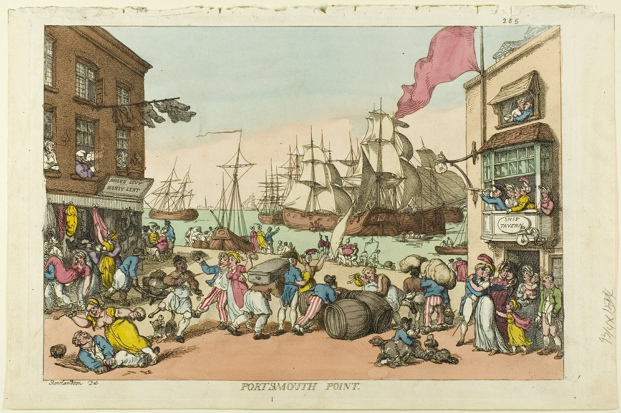Portsmouth Point av Thomas Rowlandson