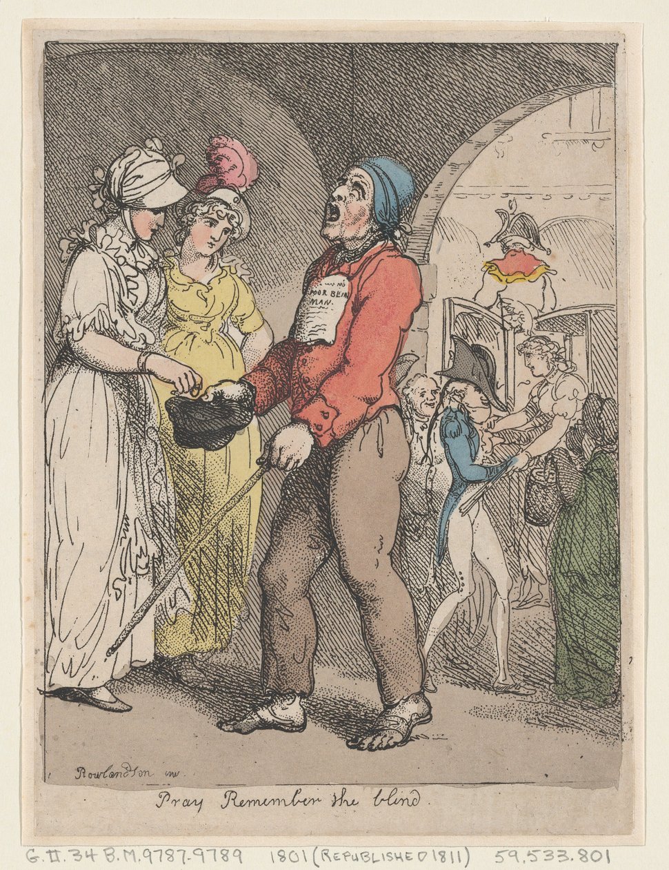 Be Husk de blinde, 1801., 1801. av Thomas Rowlandson