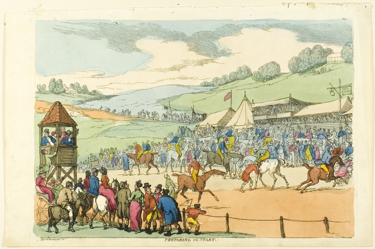 Forbereder til start av Thomas Rowlandson