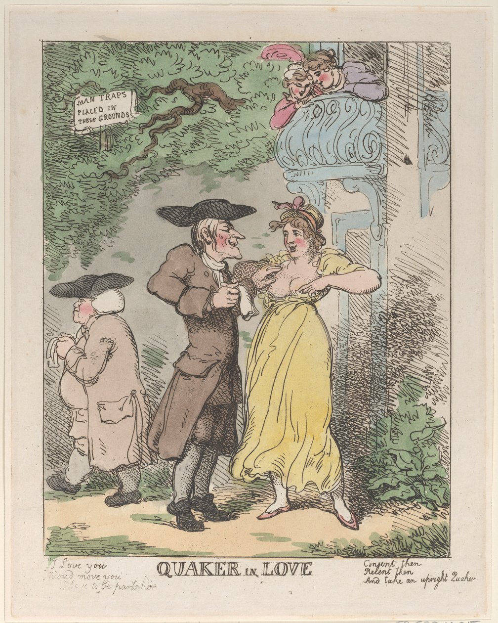Quaker in Love, 1815, 1815. av Thomas Rowlandson