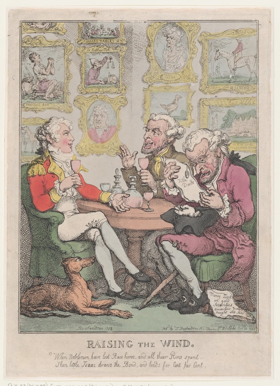 Raising the Wind, 1805-12., 1805-12. av Thomas Rowlandson