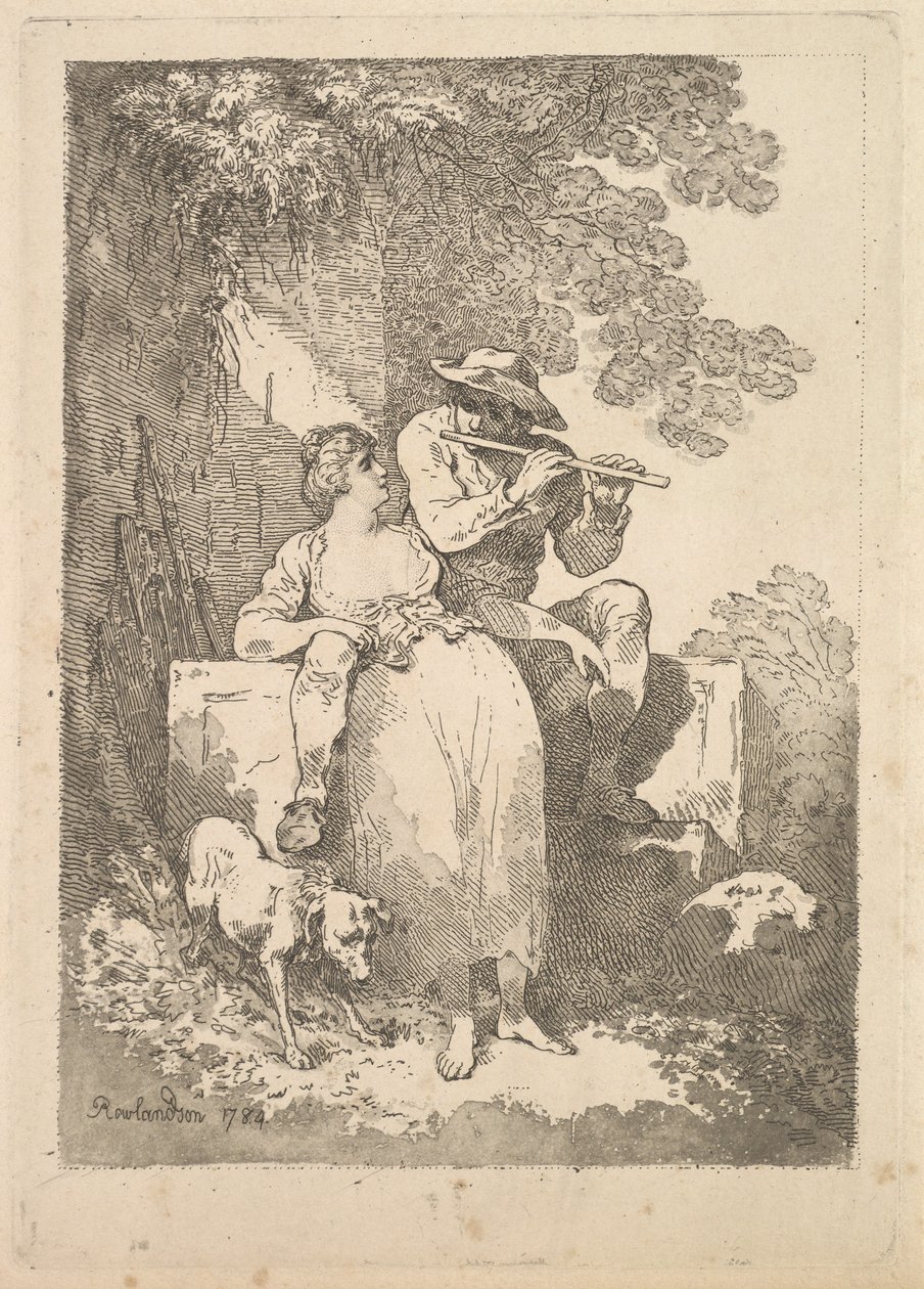 Hvile fra Arbeiderpartiet på solfylte dager, 1784-87. av Thomas Rowlandson