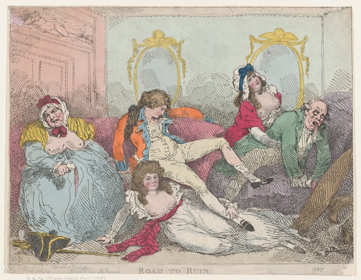 Veien til ruin, 1785., 1785. av Thomas Rowlandson