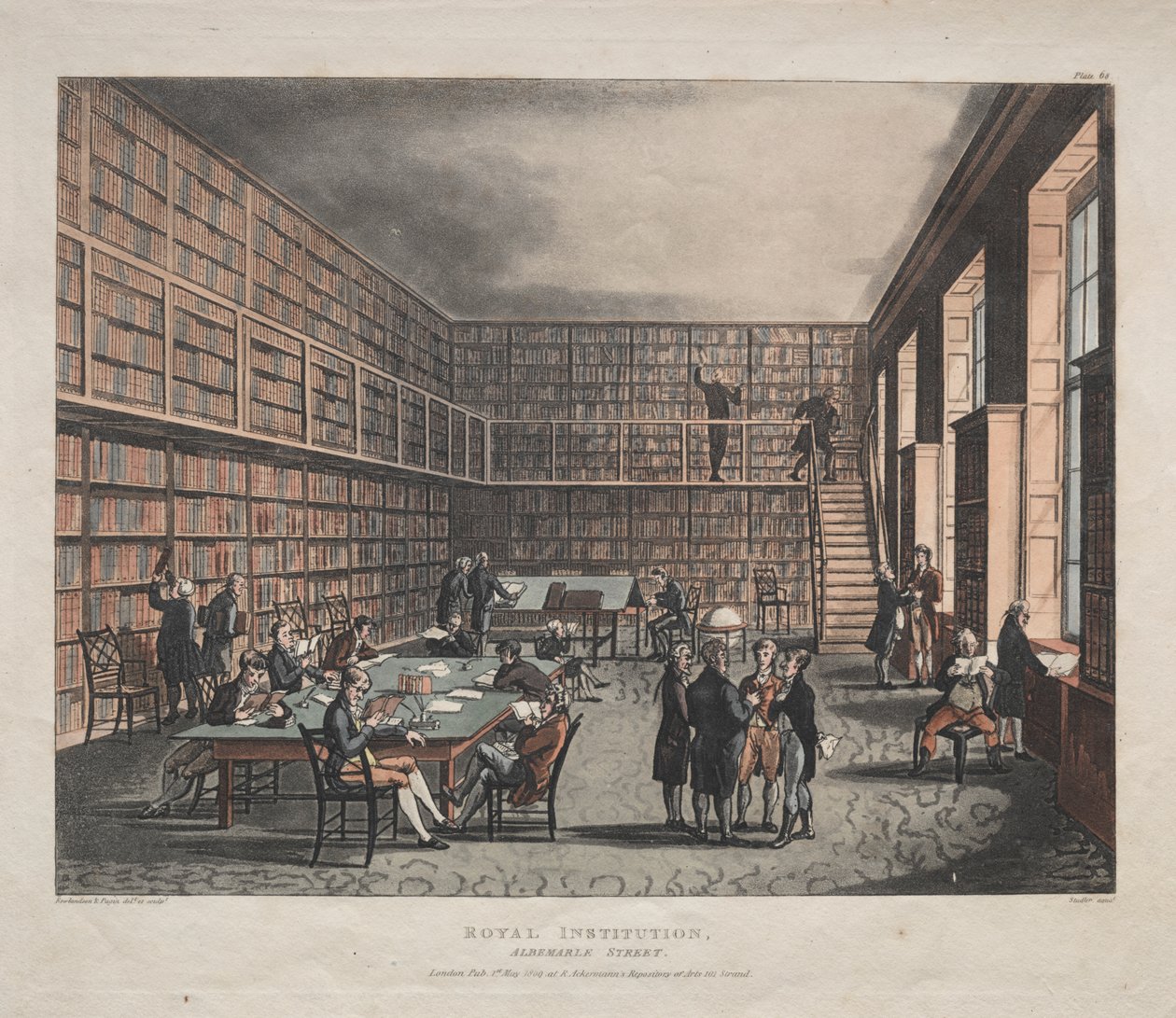 Royal Institution, Albemarle Street av Thomas Rowlandson